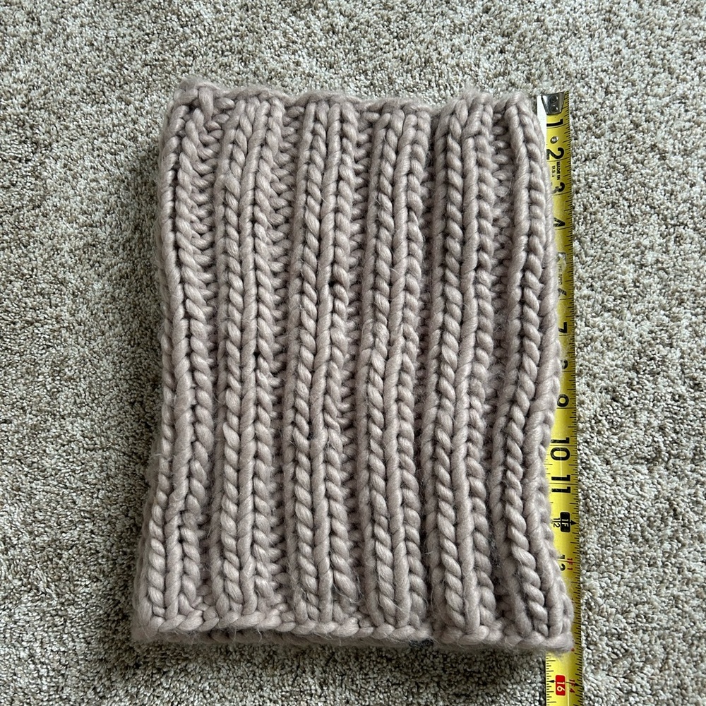 Beige women’s cowelneck scarf